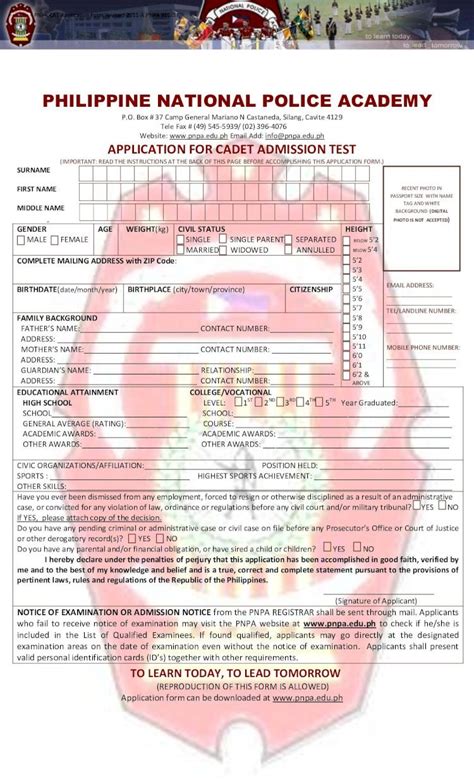 pnpa.edu.ph application|Philippine National Police Academy .